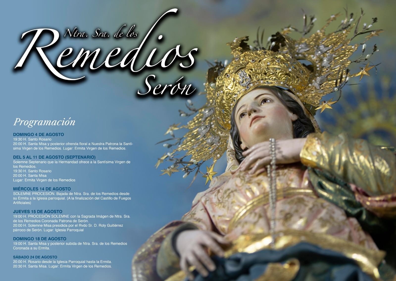 Fiestas patronales en honor de Nuestra Señora de los Remedios 2019 Serón